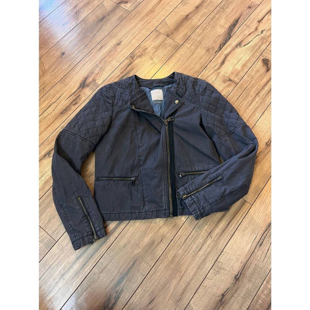 Vane size 4 charcoal gray moto style jacket